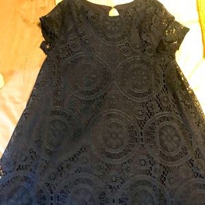 Women’s SZ Medium Navy Blue Lace Dress